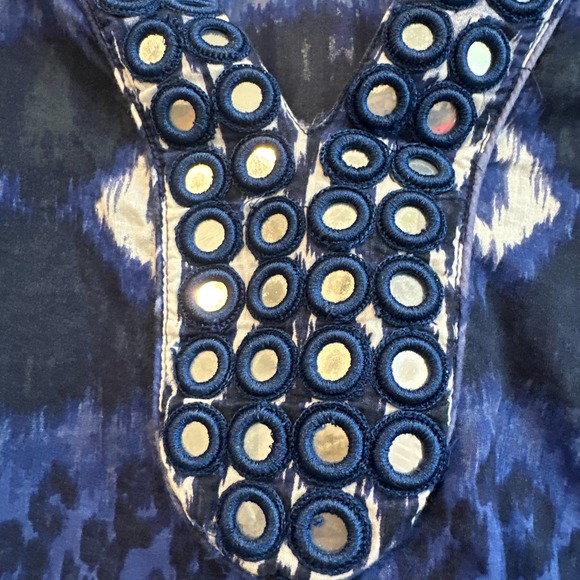 Chico's Size 8 Animal, Tie Dye, Boho Tunic - Picture 3 of 4